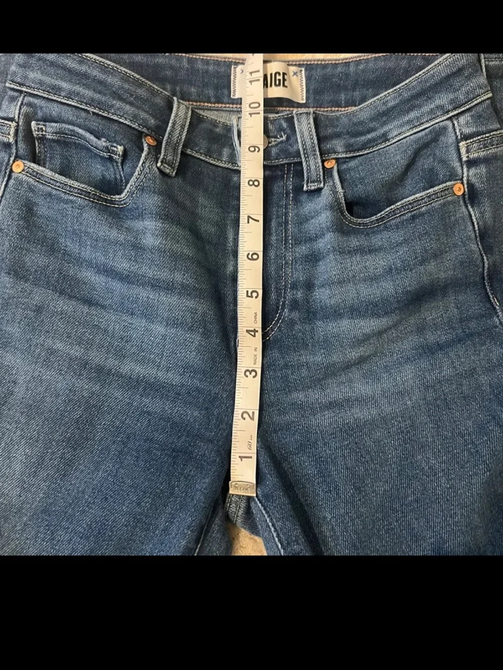 EUC PAIGE High Rise Laurel Canyon 32” Bootcut Jeans in Haze Size 24